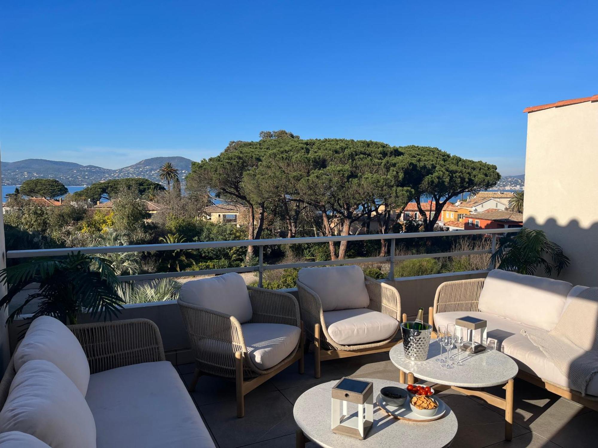 Terrasse Vue Mer - Appartement 6 Pers, 3 Chambres Et Parking A St Tropez Сен-Тропе Экстерьер фото